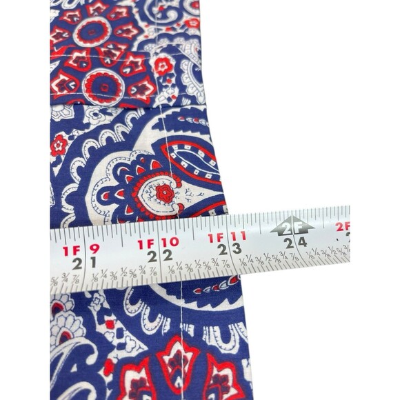 VTG 60s Woolworth Primstyle Blouse NWT Red White Blue Paisley Made in Japan M - Picture 8 of 12